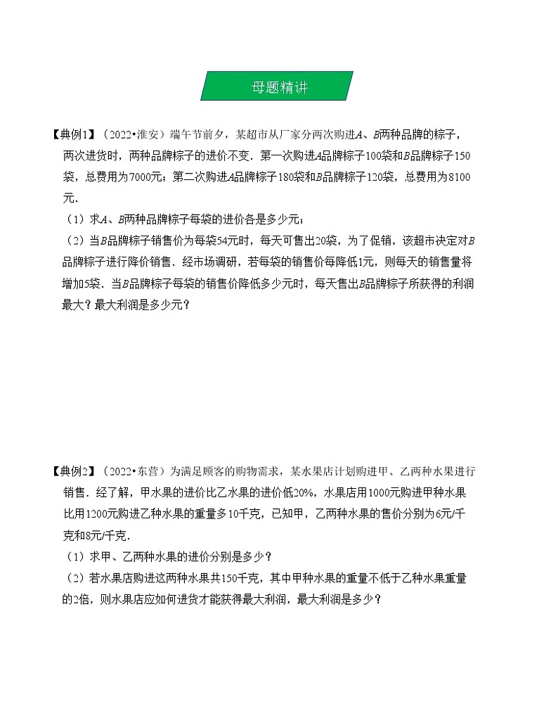 2023年中考数学一轮复习--专题14 构建函数关系解决实际问题（考点精讲）（全国通用）第2页