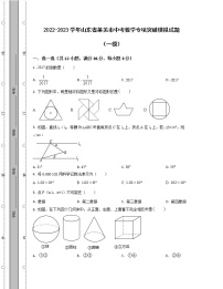 2022-2023学年山东省莱芜市中考数学专项突破模拟试题（一模二模）含解析