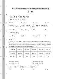 2022-2023学年湖北省广水市中考数学专项突破模拟试题（一模二模）含解析