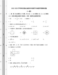 2022-2023学年河北省石家庄中考数学专项提升模拟试题（一模二模）含解析