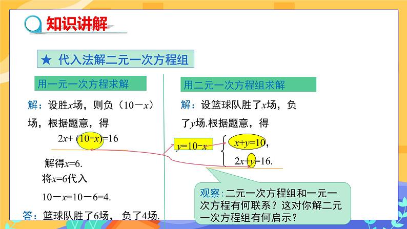 8.2 消元——解二元一次方程组第1课时代入消元法第5页