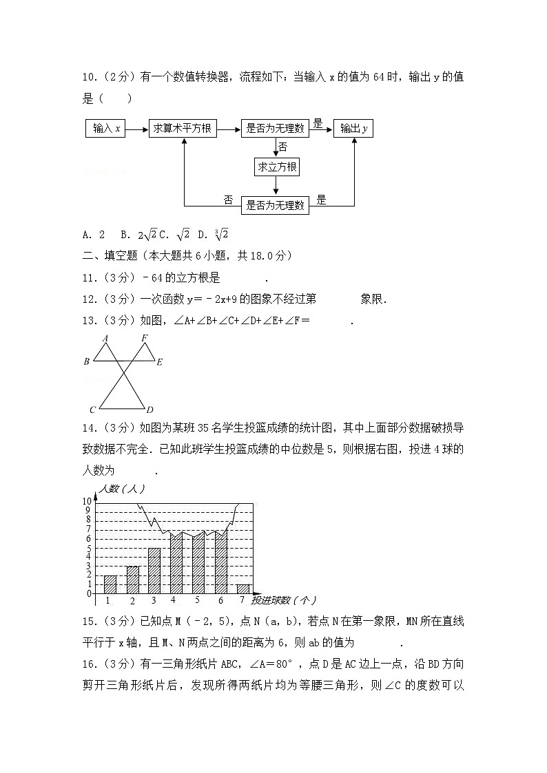 2022-2023学年辽宁省沈阳134中八年级（上）期末数学试卷第3页