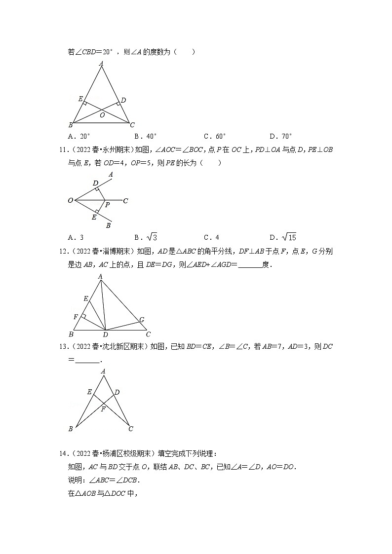 第12章 全等三角形（基础、常考、易错、压轴）分类专项训练2022-2023学年八年级数学考试满分全攻略（人教版）03