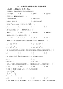 海南省省直辖县级行政单位临高县2021-2022学年九年级上学期期末数学试题(含答案)