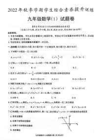 云南省昭通市昭阳区正道高级完全中学2023届九年级上学期学生综合素质评价（一）数学试卷(含答案)