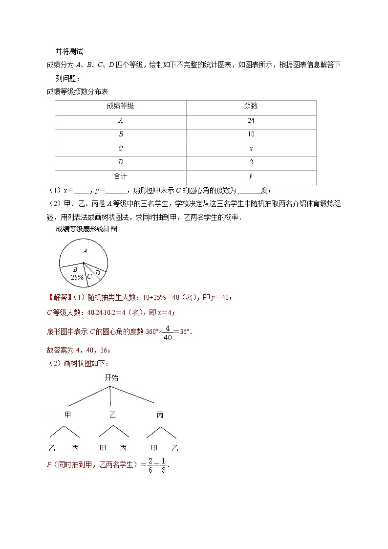 押广东卷19题（统计与概率）（解析版）-备战 中考数学临考题号押题（广东卷）第3页