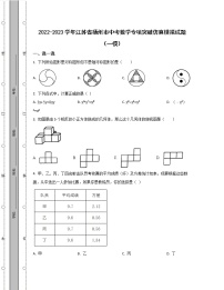 2022-2023学年江苏省扬州市中考数学专项突破仿真模拟试题（一模二模）含解析