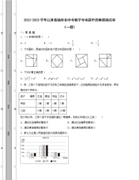 2022-2023学年江苏省徐州市中考数学专项提升仿真模拟试卷（一模二模）含解析