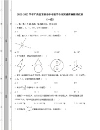 2022-2023学年广西省玉林市中考数学专项突破仿真模拟试卷（一模二模）含解析