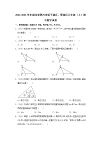 2022-2023学年湖北省鄂州市梁子湖区、鄂城区八年级（上）期中数学试卷