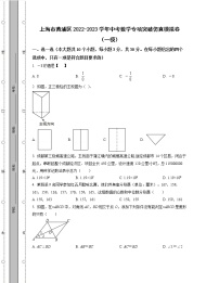 上海市黄浦区2022-2023学年中考数学专项突破仿真模拟卷（一模二模）含解析