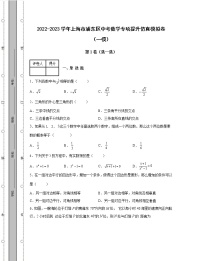 2022-2023学年上海市浦东区中考数学专项提升仿真模拟卷（一模二模）含解析