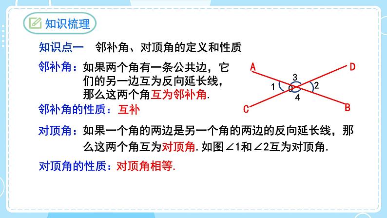 【人教版】七下数学  第5章 相交线与平行线复习与小结（课件）04