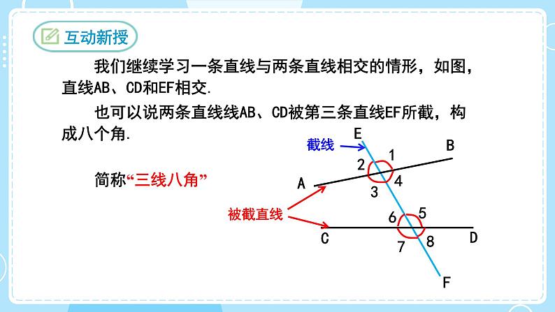 【人教版】七下数学  5.1.3同位角、内错角、同旁内角（课件）04