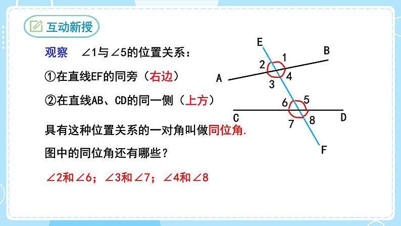 【人教版】七下数学  5.1.3同位角、内错角、同旁内角（课件）05