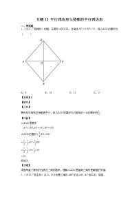 2023年广西中考数学复习专项专练专题13 平行四边形与特殊平行四边形(含答案)