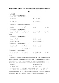 2023年中考数学一轮复习  专题2 代数式与整式  专题训练（湖南省专用）(解析版)