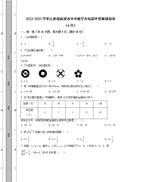 2022-2023学年江苏省南京市中考数学专项提升仿真模拟卷（4月5月）含解析