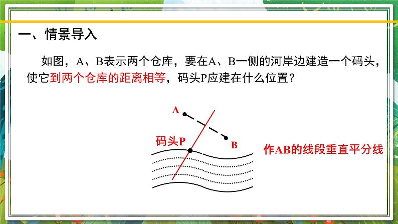 北师大版数学八年级下册 1.3.1线段的垂直平分线（第1课时） 课件第2页