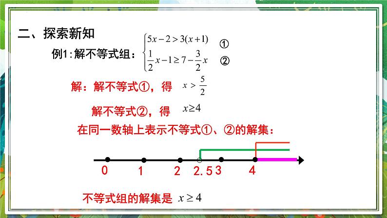 北师大版数学八年级下册 2.6.2一元一次不等式组（第2课时） 课件第4页