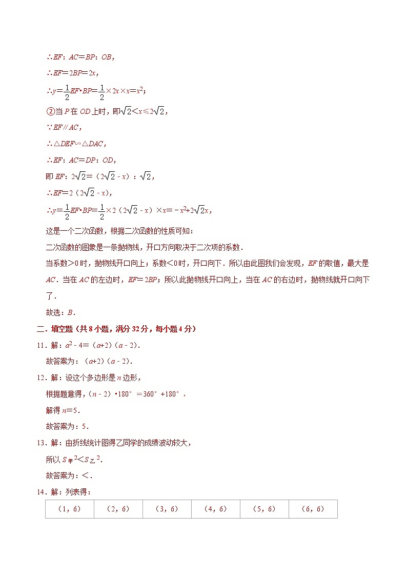 初中数学中考复习 （全国通用卷）2022年中考数学第三次模拟考试第3页