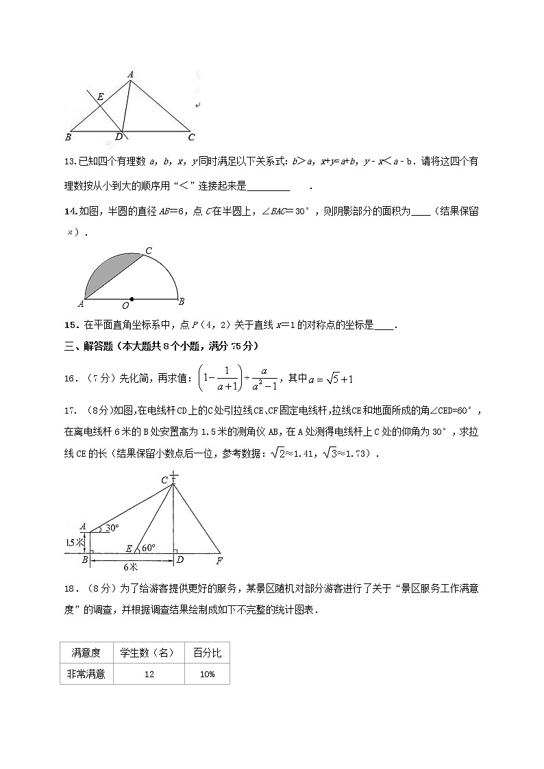 初中数学中考复习 2021年中考数学压轴模拟试卷01 （河南省专用）第3页