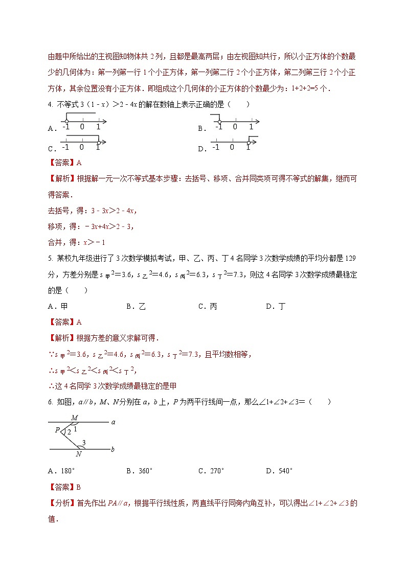 初中数学中考复习 2021年中考数学压轴模拟试卷02 （海南省专用）（解析版）02