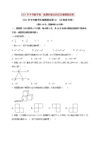 初中数学中考复习 2021年中考数学压轴模拟试卷02 （江西省专用）（原卷版）