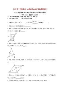 初中数学中考复习 2021年中考数学压轴模拟试卷02 （青海省专用）（原卷版）