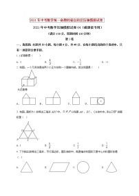 初中数学中考复习 2021年中考数学压轴模拟试卷04 （福建省专用）（原卷版）