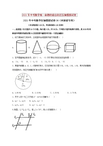 初中数学中考复习 2021年中考数学压轴模拟试卷04 （河南省专用）（原卷版）