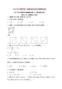 初中数学中考复习 2021年中考数学压轴模拟试卷05 （陕西省专用）（原卷版）