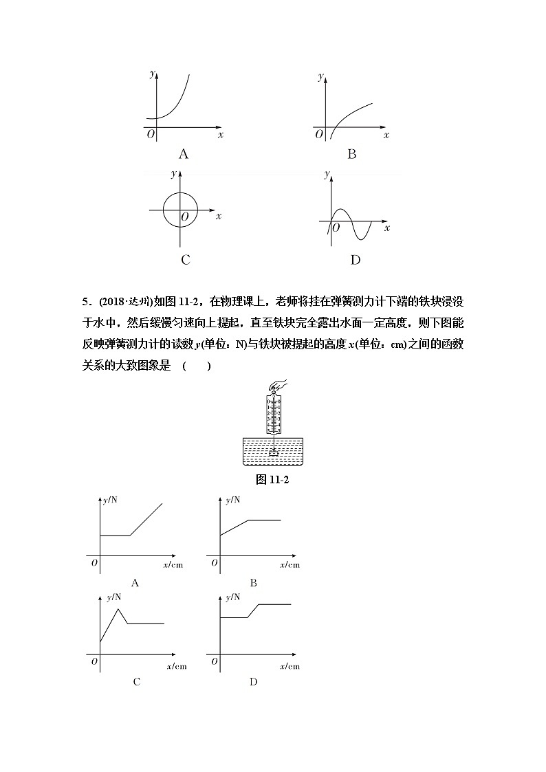 初中数学中考复习 第1部分　第4单元　第11课时　平面直角坐标系与函数第2页