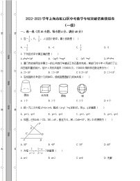 2022-2023学年上海市虹口区中考数学专项突破仿真模拟卷（一模二模）含解析