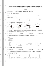 2022-2023学年广东省韶关市中考数学专项提升仿真模拟卷（3月4月）含解析