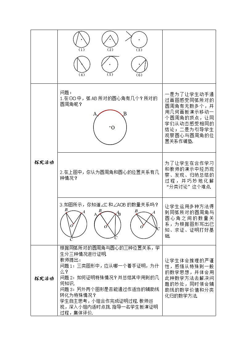 3.4 圆周角和圆心角的关系 九年级下册数学北师大版教案第2页