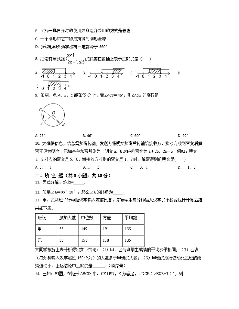 2022-2023学年北京区域联考中考数学专项突破仿真模拟试题（4月5月）含解析02