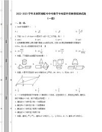 2022-2023学年北京区域联考中考数学专项提升仿真模拟测试题（一模二模）含解析