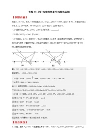 七年级数学下册考点精练专题10 平行线中的角平分线综合问题