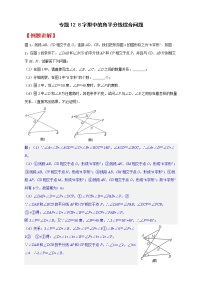 七年级数学下册考点精练专题12 8字型中的角平分线综合问题