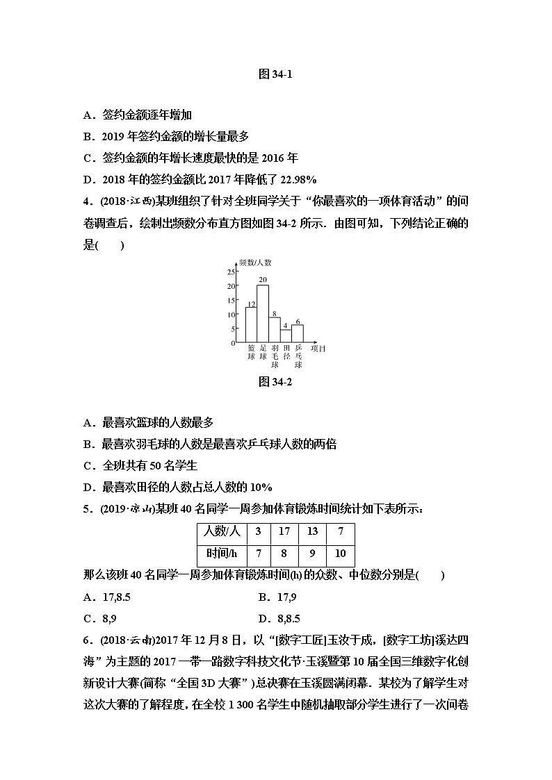 初中数学中考复习 第3部分　第12单元　第34课时　统计初步第2页