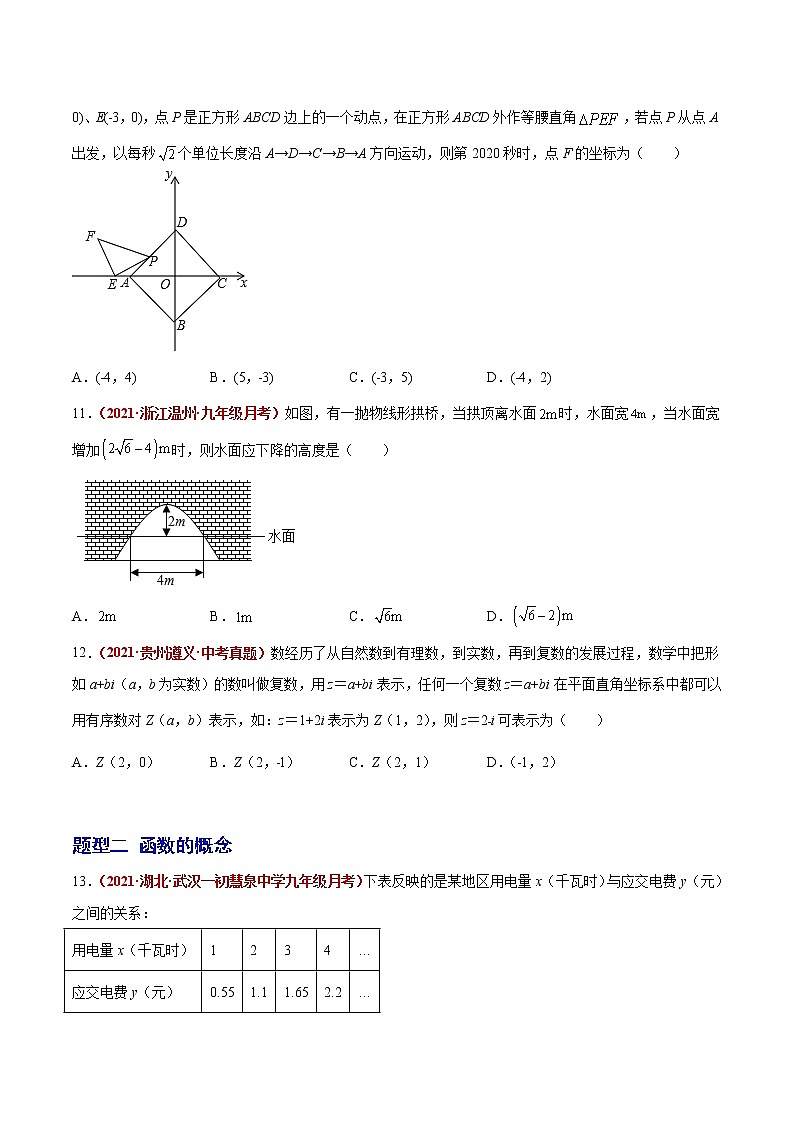 初中数学中考复习 第08讲 平面直角坐标系、一次函数、反比例函数（题型训练）（原卷版）-【学霸计划】2022年中考数学大复习（知识点·易错点·题型训练·压轴题组）第3页