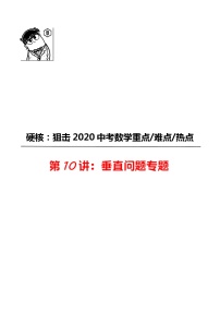 初中数学中考复习 第10讲 垂直问题专题-2020年中考数学《二轮冲刺核心重点难点热点15讲》(全国通用)原卷板