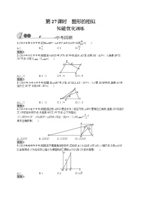 初中数学中考复习 第27课时　图形的相似