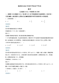 初中数学中考复习 精品解析： 2022年海南省中考数学真题（解析版）