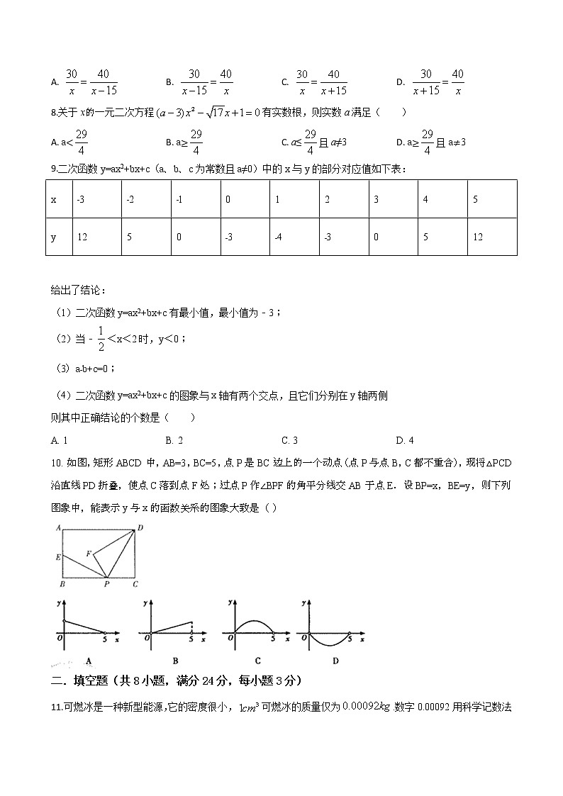 初中数学中考复习 精品解析：【区级联考】辽宁省本溪市名山区2019届九年级中考一模数学试题（原卷版）02