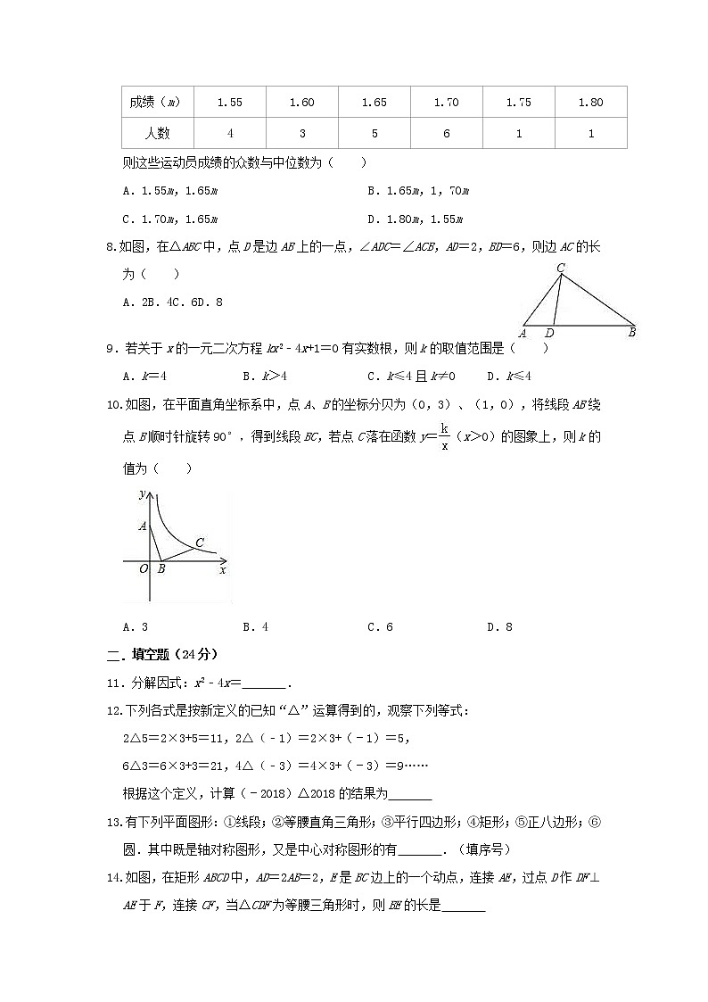 初中数学中考复习 广东省2019年中考数学押题卷二含解析第2页