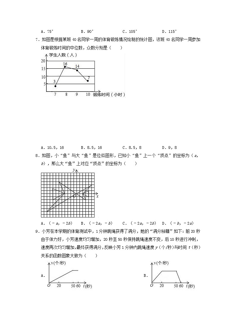 初中数学中考复习 广东省中山市2019年中考数学一模试卷02