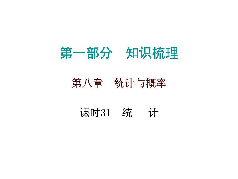 初中数学中考复习 高分攻略数学第一部分第八章课时31课件PPT第1页