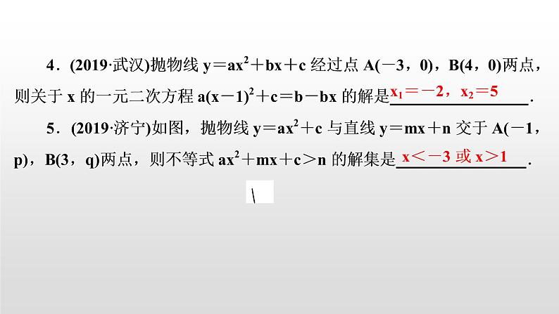 初中数学中考复习 滚动小专题(五)　函数与方程(组)、不等式(组)的综合课件PPT05